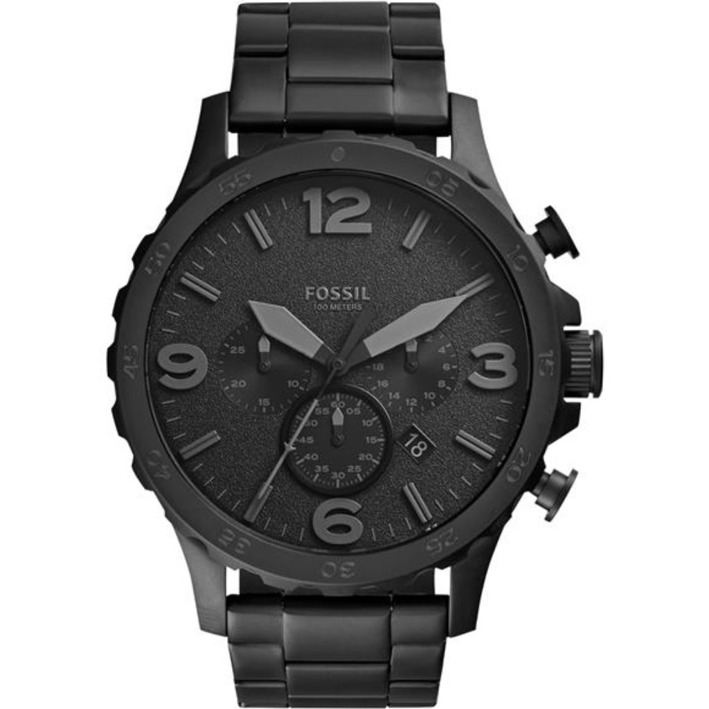 Oversized Chronograph Watch Dial And Stainless Steel Or Leather Band